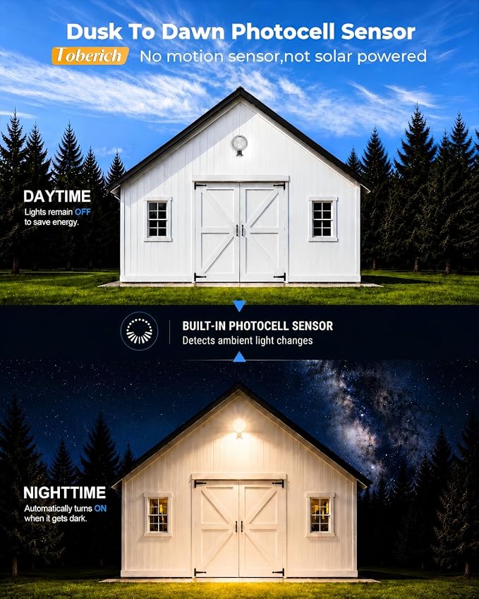 2-Pack 150W LED Barn Light Dusk to Dawn, 20000LM Outdoor Yard Light 3000K | Ultra Bright Security Light, Adjustable Angle, IP66 Waterproof, Photocell, AC110-120V, Lights Up Large Areas for Yard Barn