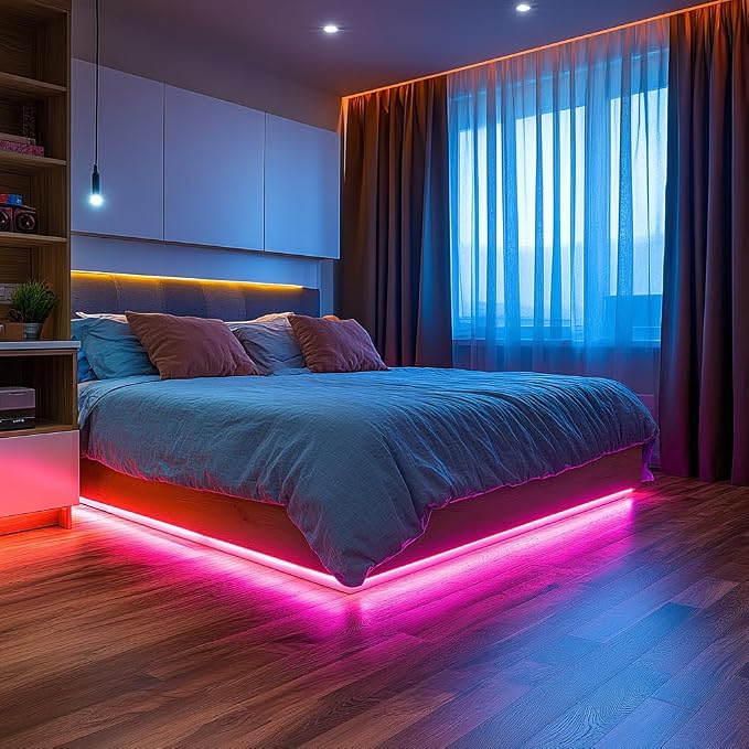 LED Strip Lights 24V COB Pink Dimmable LED Lighting 16.4ft (Kit) | Bright, Dotless High Density 7.2/m, 8mm Width Cuttable Flexible, Home DIY Commercial Decoration