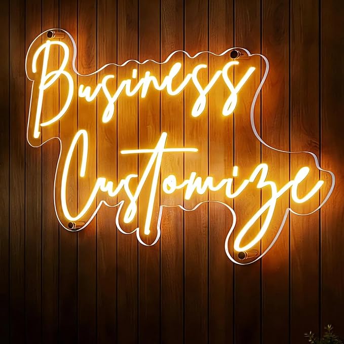 Custom Neon Signs, Neon Name Sign Customizable for Business Backdrop | Personalized LED Logo Light Up Sign for Beauty Salon, Nail Bar & Cafe Wall Decor. Elevate Your Shop’s Vibe.