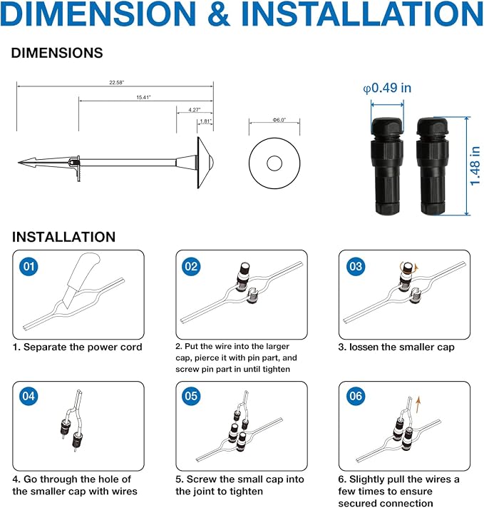 Low Voltage Pathway Lights 6 Pack, 12–24V 150lm Wired LED Landscape Path Lights with Premium Brass Finish, 3CCT Adjustable, Wet Location Rated for Outdoor Walkway, Yard, Garden & Driveway Edge
