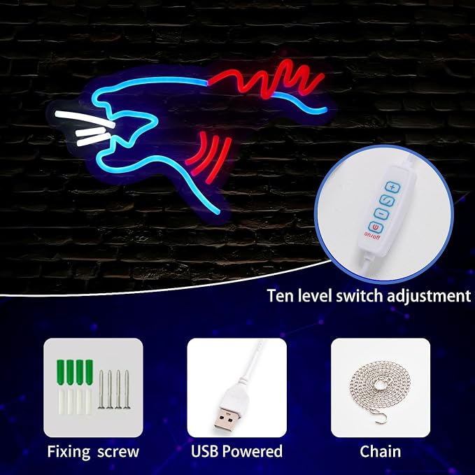 Monster Led Neon Sign, Dinosaur Neon Sign for Wall Decor, Neon Lights for Bedroom Bar Man Cave Game Room Wall Art Decor Boys Birthday Party Gifts Dimmable 14.8x8.8 Inches