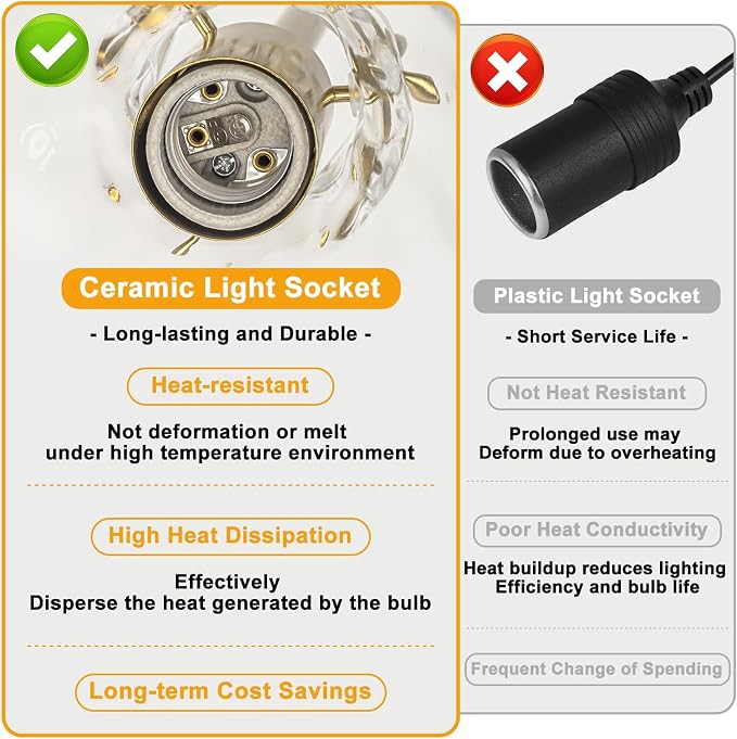 foucasal Modern Hammered Glass Pendant Lighting for Kitchen Island, Adjustable Height Rods Hanging Light with Ceramic E26 Light Socket for Dining Room Foyer Bedroom Bathroom Gold