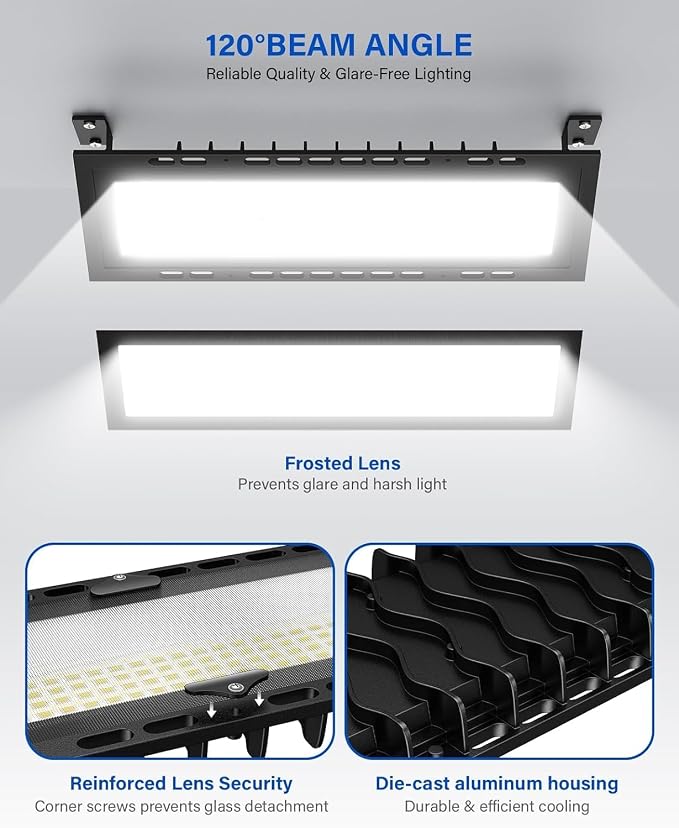 120W High Bay LED Shop Light IP65 Waterproof Garage Light w Dimmable Remote | 18000LM Plug-in Play, Commercial Shop Lights for Warehouse, Factory, Workshop, backyard, Garage & Barn