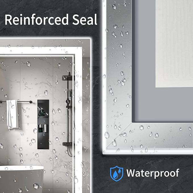 60"x36" LED Bathroom Mirror with Lights,Anti-Fog,3 Color Modes