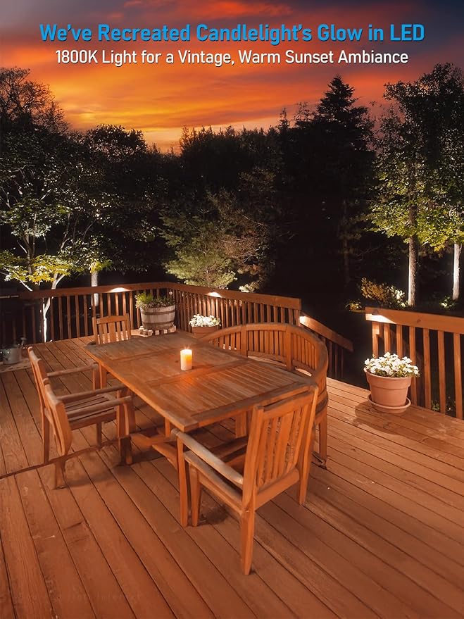 LEONLITE 5CCT Low Voltage LED Deck Light, 12-24V AC/DC Triangle Stair Railing Light, CRI90, IP65, Aluminum, Landscape Step Fence Lighting, 1800K/2700K/3000K/4000K/5000K, Oil Rubbed Bronze, Pack of 4