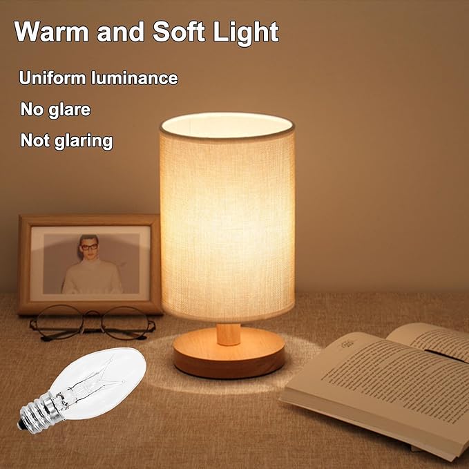 Night Light Bulbs 7 Watt Clear Light Bulbs for Night Lights,Window Candles,Decorative Candle Light Bulbs- E12 Base C7 Replacement Bulbs - 7 Watt Warm White Small Light Bulb - Dimmable - 15 Packs