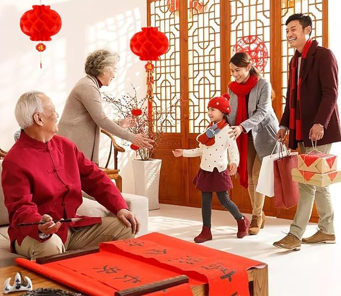 10 Inch Red Paper Lanterns Chinese Lanterns Festival Decorations for Home, Wedding and Restaurant(Set of 10)