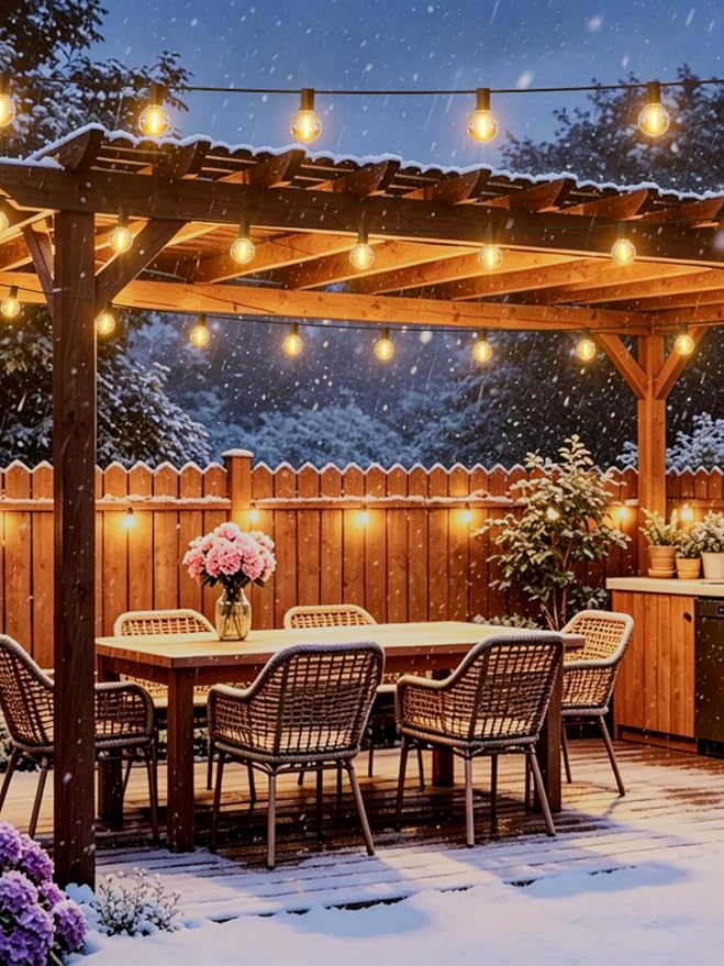 LACHON Outdoor String Lights Waterproof 200 FT with 100 G40 IP65 Bulbs | Dimmable,Connectable,Shatterproof,2700K Warm White,Perfect For Any Outdoor Space,Patio,Backyard,Cafe,Bistro,Porch,Market