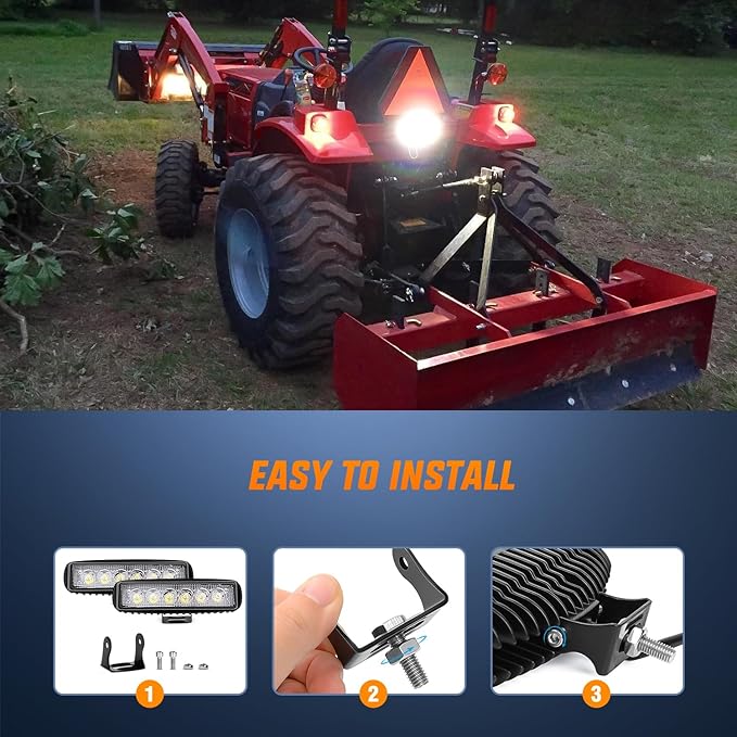 Nilight Led Light Bar 2PCS 18w Spot Driving Fog Light Led Pods Off Road Lights Boat Lights Driving Lights Led Work Light SUV Lamp