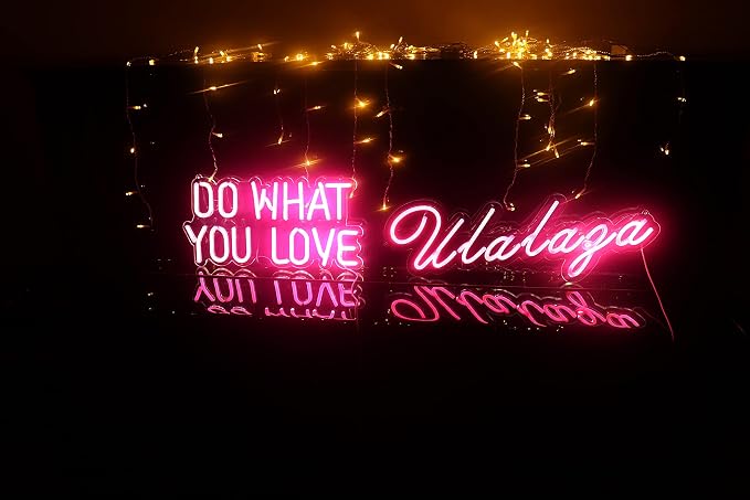 LED Neon Sign Night Light for Wall Party Décor Bedroom Room Bar Wedding Home Birthday Art Decoration Christmas with USB Chain Light modulator 5v (lets party blue)