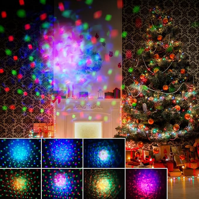 Party Disco Strobe Ocean Star Projector Dj Dance Light | Sound Activated with Remote Control Stage Rave for Parties Bar Birthday Wedding KTV Christmas Halloween Dancing Décor.