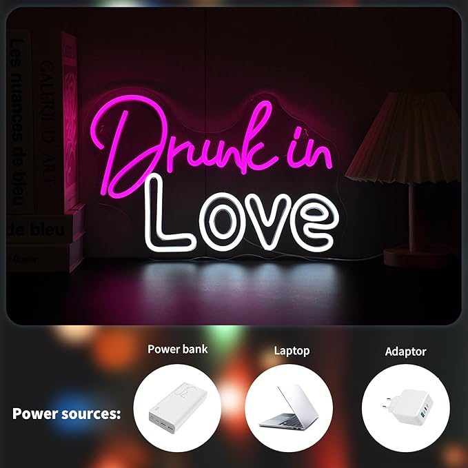 Love Neon Sign for Wall Decor Led Neon Signs Light Up Sign Room Decor Neon Lights Sign USB Powered
