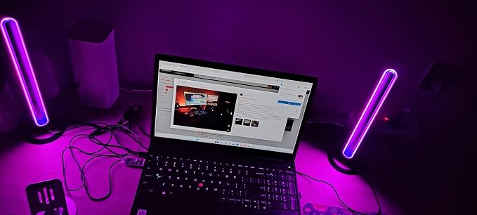 Led Light Bar with Music Sync, Color Changing TV Backlight App & Remote Control, RGB & W Smart RGB Light Bar, USB Powered Led Lights for TV, PC Room Monitor Backlight Gaming Accessories