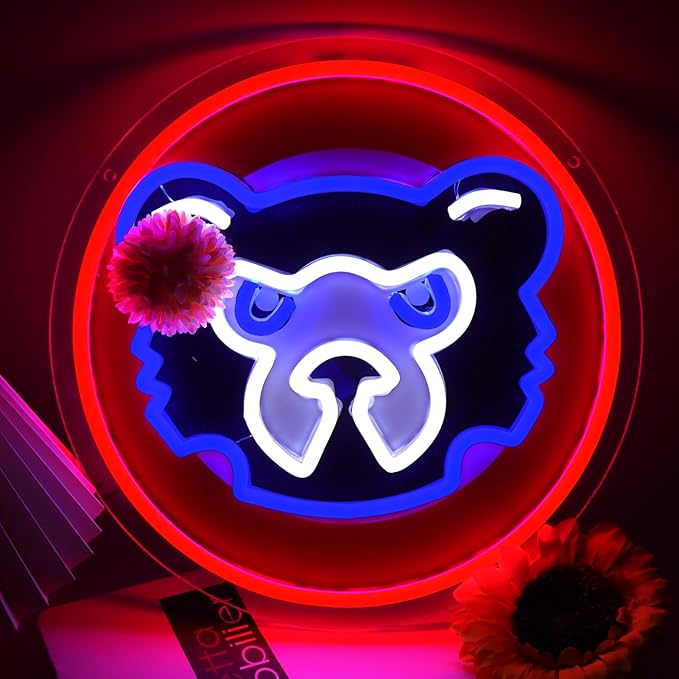 Balanar Baseball Neon Sign for Sport Club Wall Decor,Dimmable Baseball Sport LED Neon Light For Man Cave Or Garage, Bar,Dorm Room, Party,Game Room Decoration （12.2 * 12.2 inches）