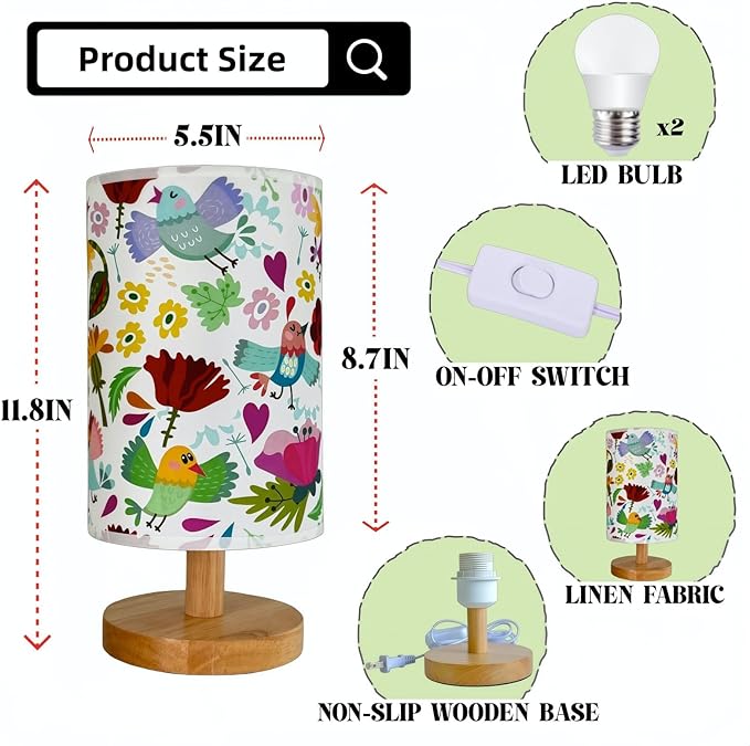 Flower Night Light for Girls - 3-Way Dimmable Boho Pink Floral Lamp for Nursery, Toddler Room, or Big Girl Bedroom, Whimsical Bedtime Reading Light, Gifts for Girls