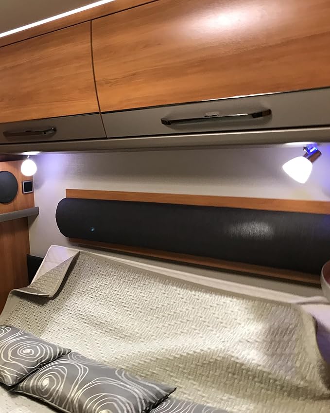 THALASSA Boat Reading Light 12V Interior LED Fixtures RV Reading Lamp Wall Sconce for Marine Caravan Camper Van Motorhome Indoor Lighting with Built-in Touch Dimmer Switch