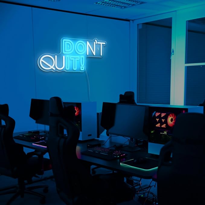 Don't Quit Neon Signs, DO IT Neon Lights for Home Gym Decor, Dimmable LED Neon Lights Sign for Office, Gym, Man Cave, Gamer Room Decor
