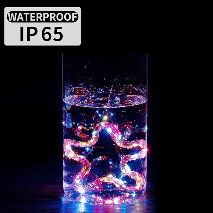 6 Pack Fairy Lights Battery Operated with Remote Timer 8 Lighting Modes,7ft 20 LED Waterproof Mini String Lights for Halloween Christmas Table Centerpieces Bedroom Decorations,6 Colors