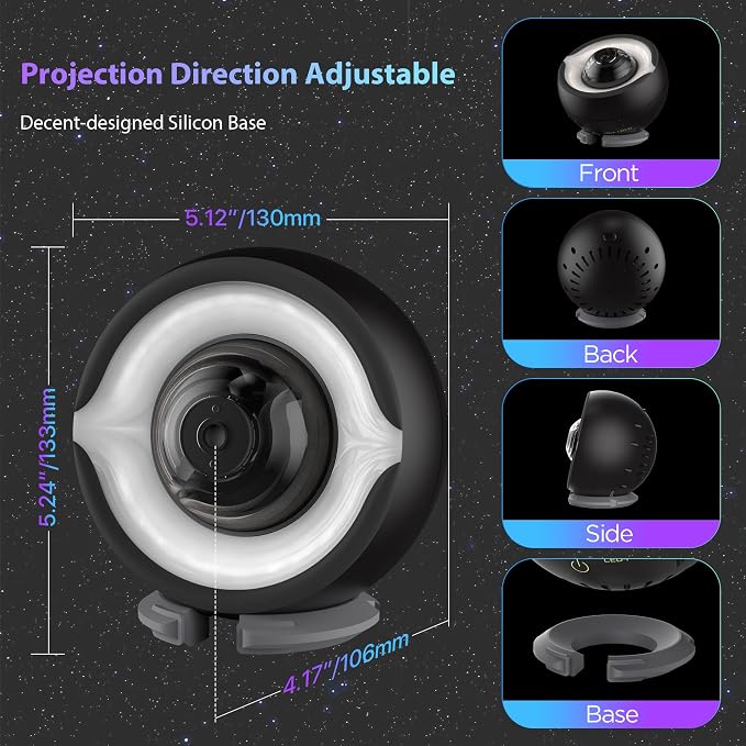 Black Hole Projector Scientifically Sculpted by Led Light, Interstellar Galaxy Star Projector with Cosmic Eye Night Light Lamp for Bedroom Decor, Science Education, and Astronomy Art Gifts