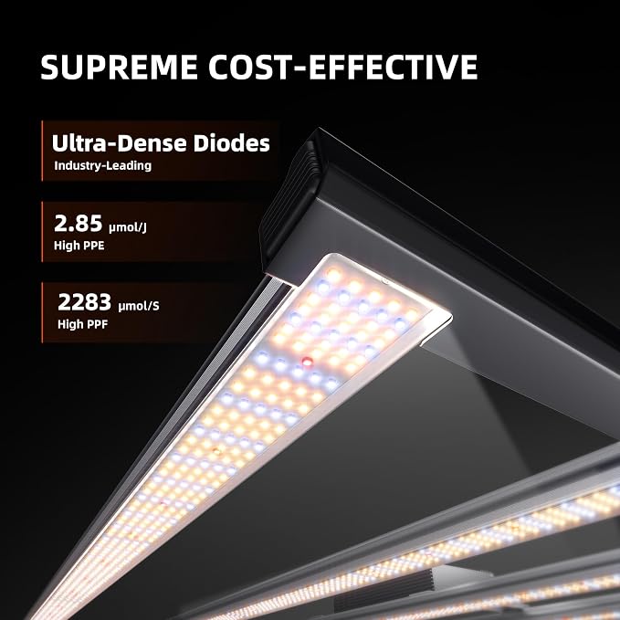 Spider Farmer G8600 Cost-Effective 800W LED Grow Lights, 5x5ft Coverage Commercial Bar Style LED Grow Lamp for Indoor Plants Vertical Farming, Upgraded Smart App Control