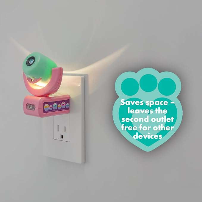 Projectables Gabby's Dollhouse Night Light with Dusk to Dawn Sensor | Plug In Night Light for Kids Room, Nursery, and Children's Bedroom, Gabby's Dollhouse Décor, UL Certified, Energy Efficient