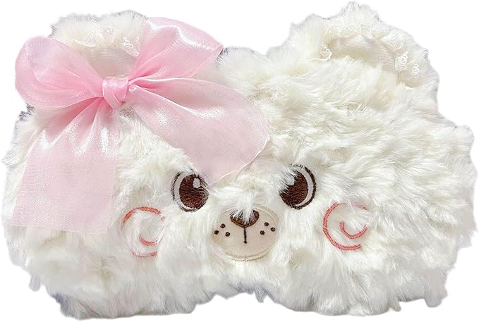 PERFECTSIGHT Cute Sleep Eye Masks (White Lace Bear)