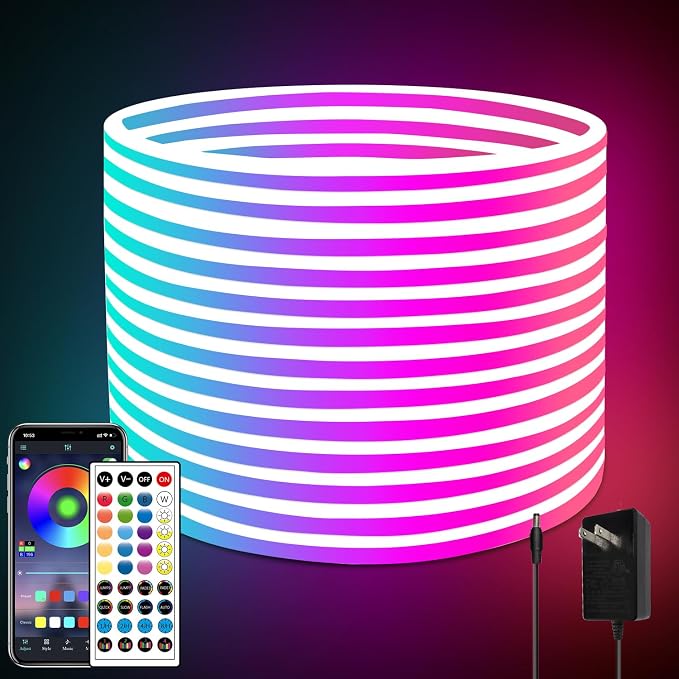 segrass 66ft Waterproof LED Strip Lights with Remote,Color Changing Music Sync App Control LED Lights for Bedroom, Living Room, Dorms, Room Décor