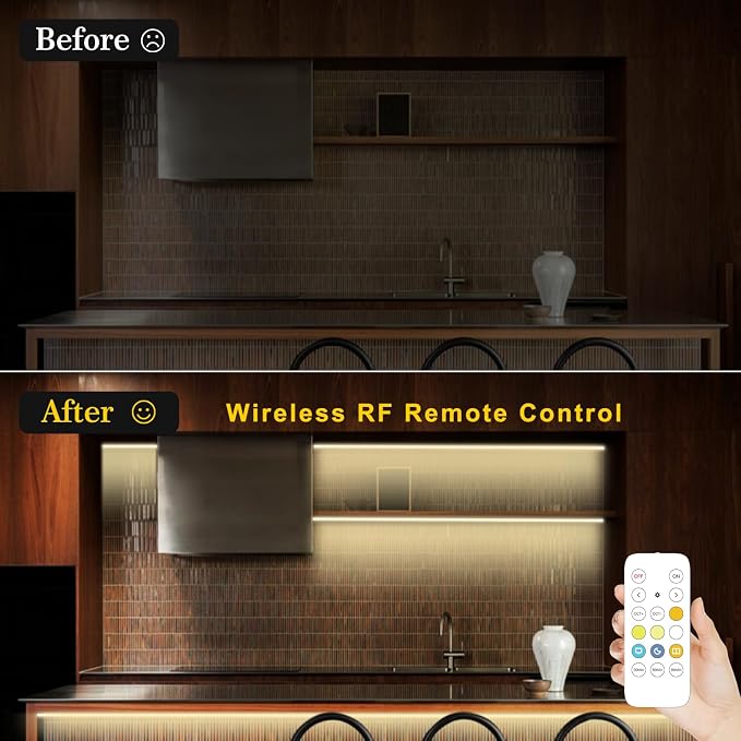 Pandery COB LED Strip Light,CCT Dimmable Strips Light,2700K-6500K,65ft/20m,8mm Wide,CRI90+ 24V LED Strips Kit with Bluetooth APP Control/Music Mode,for Bedroom,Kitchen,DIY Lighting