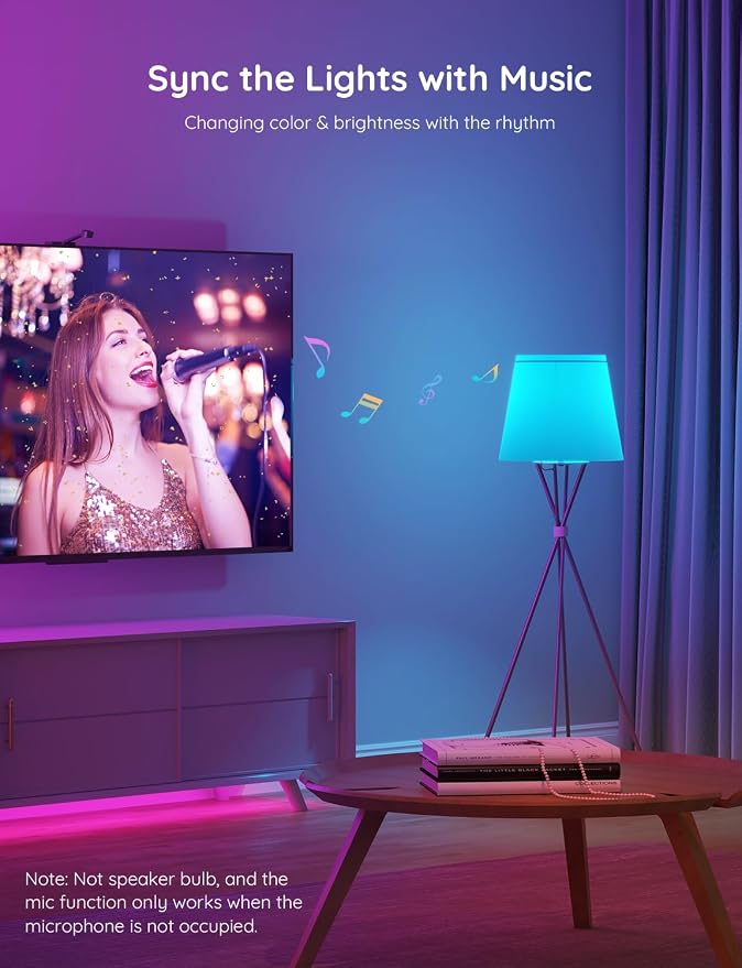 Govee A19 LED Light Bulb, WiFi Bluetooth Smart Light Bulbs, Multi-Color & Warm to Cool White Lighting, 800LM, 2700K-6500K, E26 Base for Bedroom Living Room