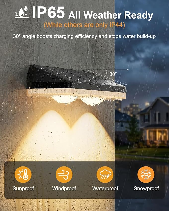20 Pack Solar Fence Lights Outdoor ,Warm White + RGB 13 Color Mode Fence Lights Solar Powered with Ultra-Bright Lens IP65 Waterproof,Solar Wall Light for Backyard/Step/Patio/Deck/Stair/Railings/Fence