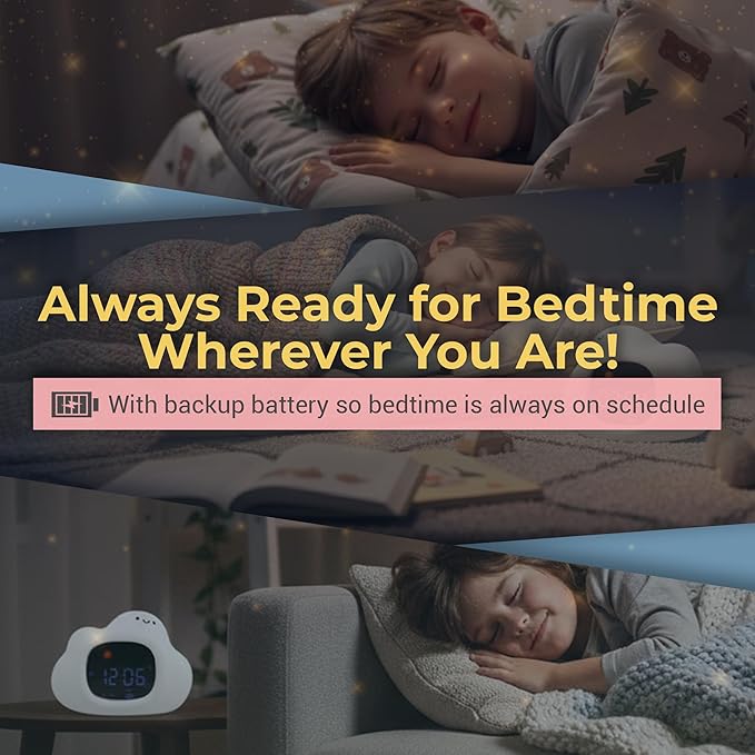 Bumble & Bright Kids Sleep Trainer with App Control - OK to Wake Clock for Kids Ages 4+, Color-Changing Night Light, Alarm & Sound Machine, Simple 1-Routine Setup, Free App, USB-C