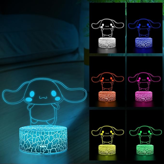 Anime 7 Color Change Decor Lamps,Cartoon Night Light,Cute Night Light,Gifts for Christmas Birthday