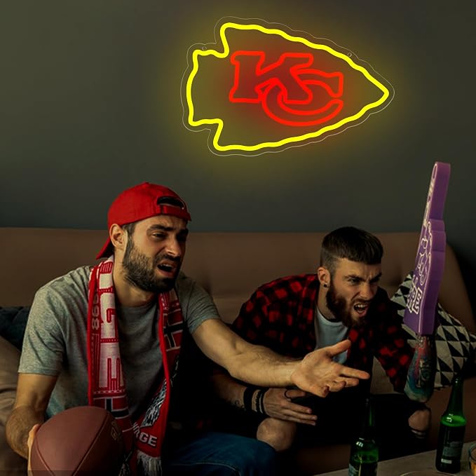 Football Neon Sign for Wall Decor Football Team Led Neon Light for Man Cave | Dimmable Yellow Light Up Sign for Bedroom Party Club Bar Dorm Garage Decor Birthday Gifts for Rugby Fans Size16.1*10.6 In