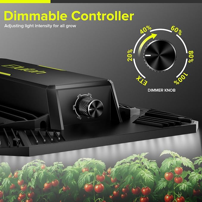 80W LED Grow Light Full Spectrum Growing Lamp for Indoor Plants | UAP800 New-gen Lens Dimmable Daisy Chain Deeper Penetration Grow Lights for Seed Starting Vegetables Bloom in 2x2ft Grow Tent