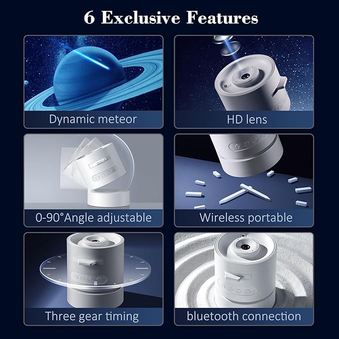 Ultimate Star Projector ¨C Galaxy Night Light & Planetarium | Real Starry Sky with Earth, Saturn, Moon, Constellations, Planets & Aurora | Room Decor for Kids & Adults