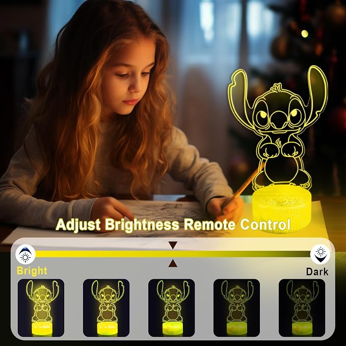 KIEAL 16 Colors Cartoon Night Light, Anime Character Change Decor Lamp with Remote, Dim, Timer, Fans Kids Gifts for Christmas Birthday Boys Girls