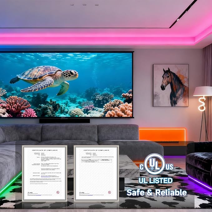 BTF-LIGHTING SK6812(Similar WS2812B) UL Listed RGBW RGB+Natural White(4000K) Individually Addressable DC12V 16.4FT 60LED/m 4 Color in 1 Light Dream LED Strip IP30 White PCB(No Adapter or Controller)
