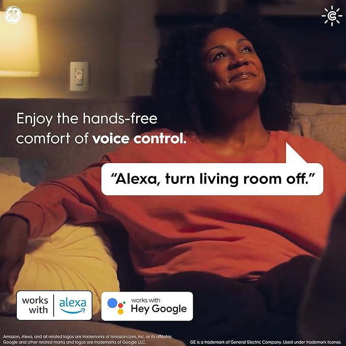 C by GE 4-Wire On/Off Button Style Smart Switch with Bluetooth and Wi-Fi, Neutral Wire Required, Alexa and Google Home Compatible Without Hub, 1-Pack (Packaging May Vary)