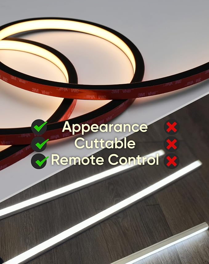 LED Recessed Light Kit, Flexible & Cuttable 3000K Warm White Retrofit Kit LED Light,Dimmable Self-Adhesive Strip Lights for Wood Slat Walls, Accent & Acoustic Panels (7.87ft),24V,ETL Listed