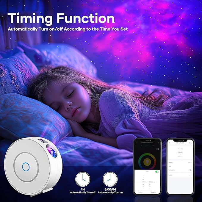 Galaxy Projector, Star Projector for Bedroom Full Ceiling Projected, Smart Control,Timer, Silent LED Night Light for Kids Adults Game Room Party Home Decor (Green Star+Remote)