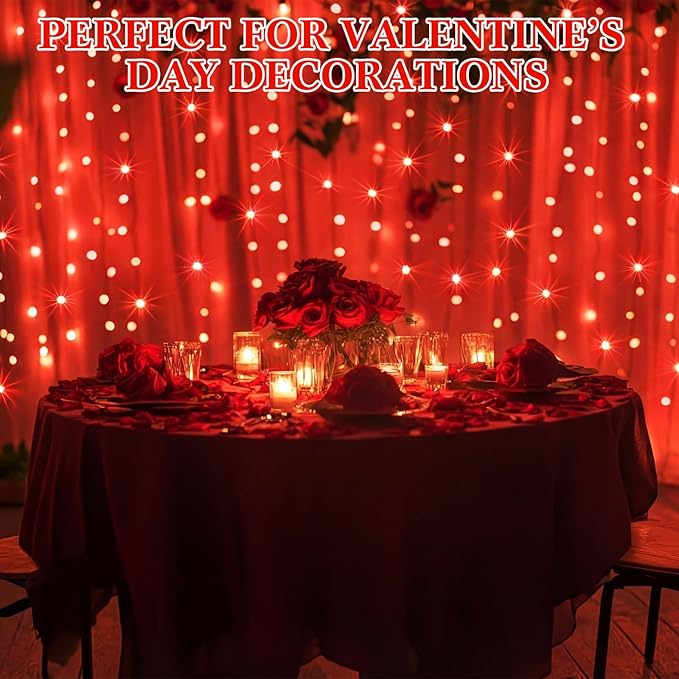 Macarrie 3 Pcs Red Fairy Lights USB Powered 16 ft 50 LED String Lights Plug in for Indoor Outdoor Bedroom DIY Party Wedding Home Festival Tree Garden Xmas Decoration