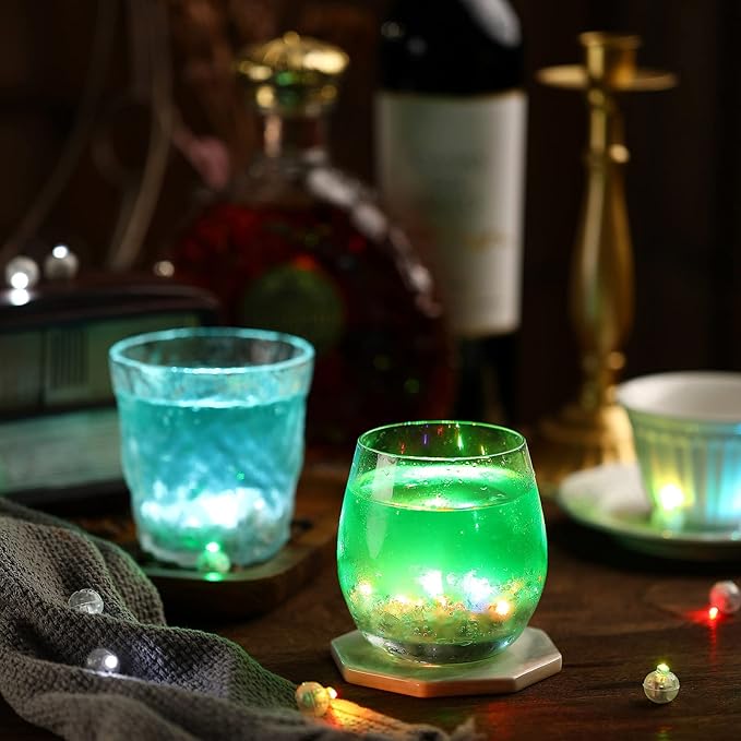 Aogist 100 Pcs Blue Balloon Light with Loop for Hanging, Mini Ball Lights LED Drinks Lights Round Tiny Light for Paper Lanterns Balloons Vases Birthday Party Event Wedding Decoration
