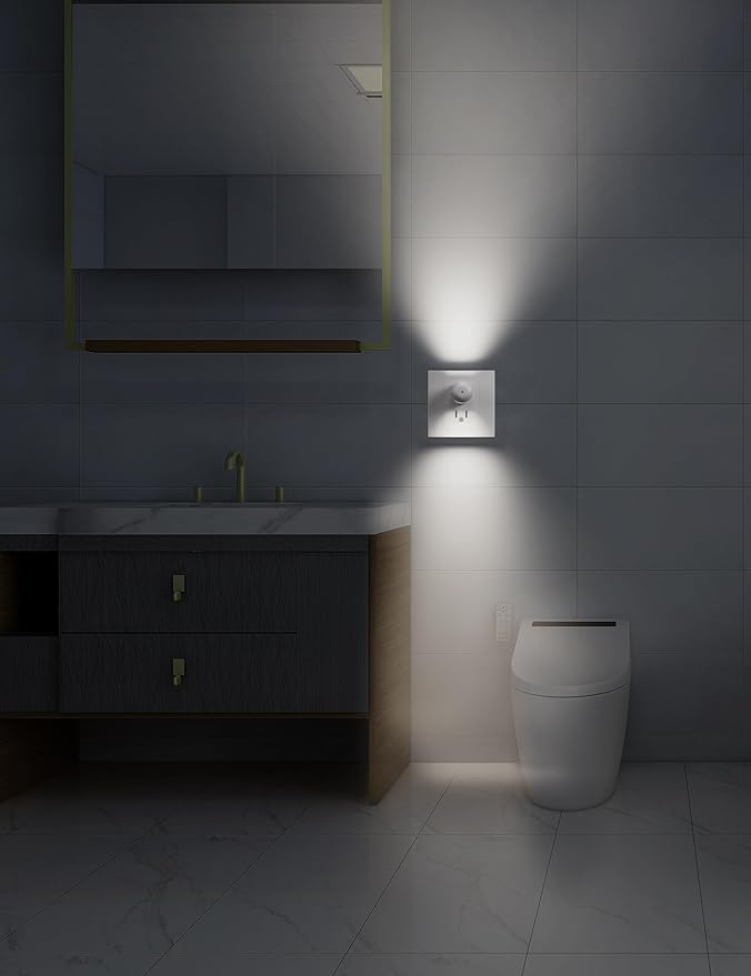 6 Pack LED Night light plug into wall Plug in Night Light, Automatic Dusk to Dawn Sensor, Wall Outlet Nightlight (3000K Soft white),for Kids, Kitchen, Hallway, Bathroom, Bedroom,Non-Dimmable,Hallway