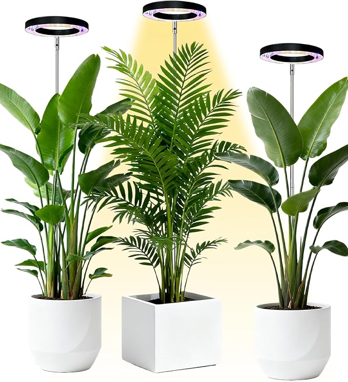 Plant Grow Light,yadoker LED Growing Light Full Spectrum for Indoor Plants,Height Adjustable, Automatic Timer, 5V Low Safe Voltage,Idea for Large Plant Light