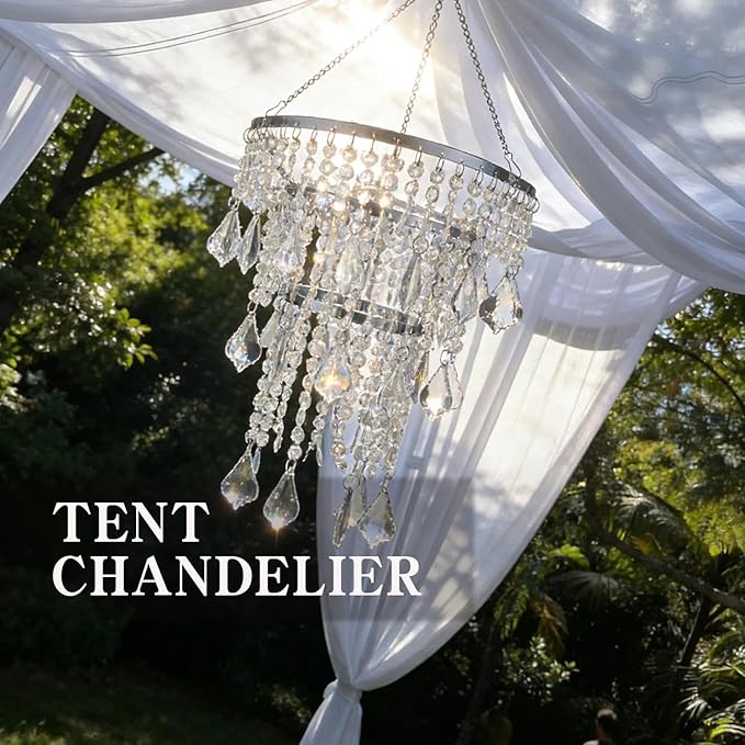Acrylic Chandeliers Lampshade - Mini Beaded Light Fixture - Crystal Pendant Ceiling Light Shade for Wedding/Bedroom/Hallway/Bathroom