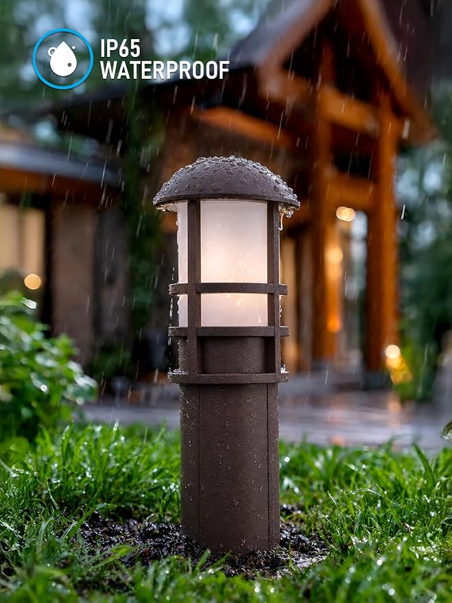 LEONLITE 8-Pack RGBCW Low Voltage Landscape Pathway Lights, 3W, CRI90 | Color Changing, 12-24V AC/DC, Aluminum, ETL, Multi-Color, Low Voltage LED Bollard Path Lights, for Walkway Yard Garden