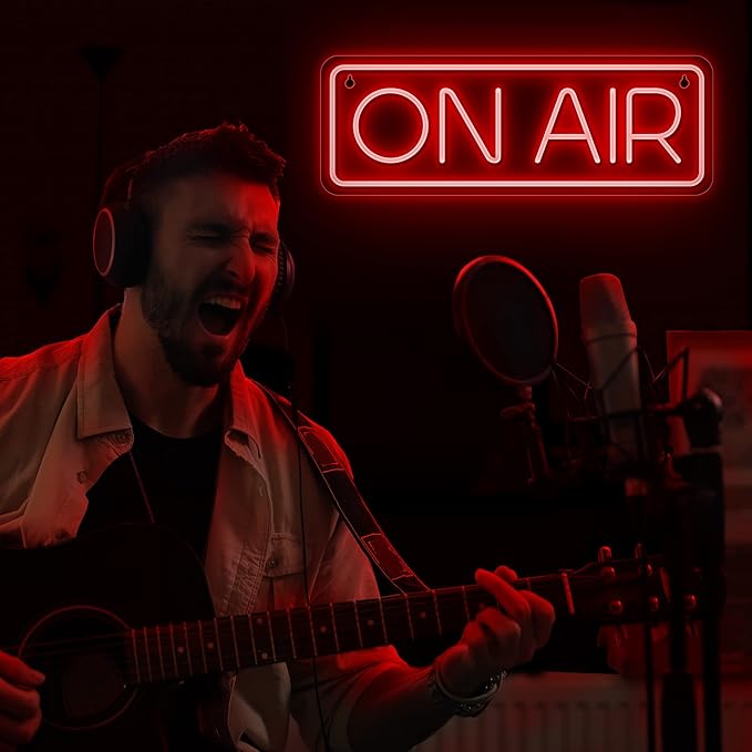 Lumoonosity On Air Neon Sign - Live Streaming/Recording Light Sign for Twitch, Tiktok, Youtube Streamers/Gamers - Red Cool On Air Led Light for Studio, Bedroom, Game Room Decor