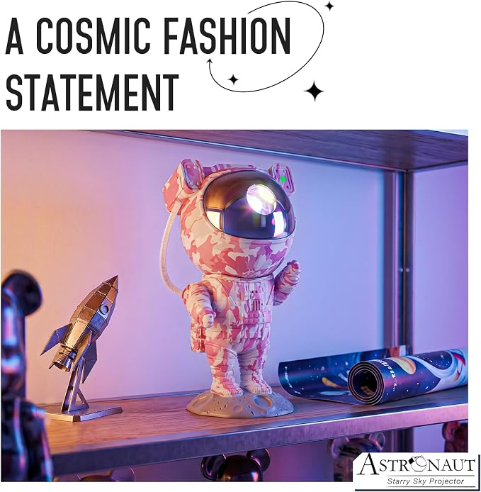 Star Projector Galaxy Night Light - Astronaut Space Projector with Remote & Timer Starry Nebula LED Lamp for Bedroom Kawaii Kids Room Decor for Birthday & Gifts