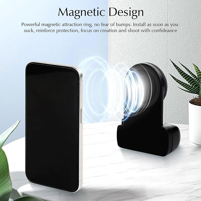 Magnetic Selfie Ring Light, Rechargeable LED Fill Light with a Mirror for iPhone, Wireless Bluetooth Remote Control for Video Vlog Photo Shooting Acccessory Compatible with Magsafe