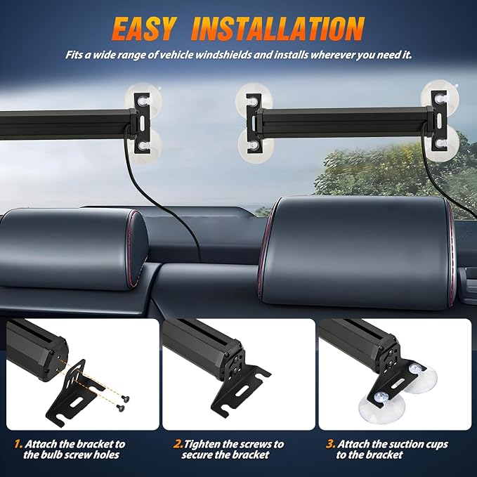 Nilight 40LED Green White Emergency Strobe Traffic Advisor Light Bar with Suction Cups Dash Safety Warning Hazard Flashing Lights Interior Front/Rear Windshield for Trucks Construction Vehicles | with Suction Cups Dash Safety Warning Hazard Flashing Li...